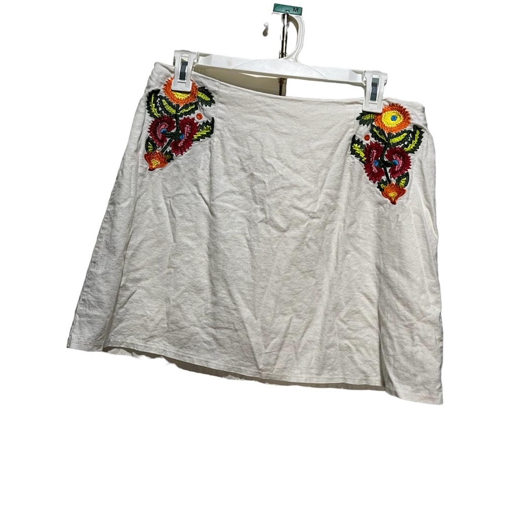 Sadie and sage White Floral Skirt